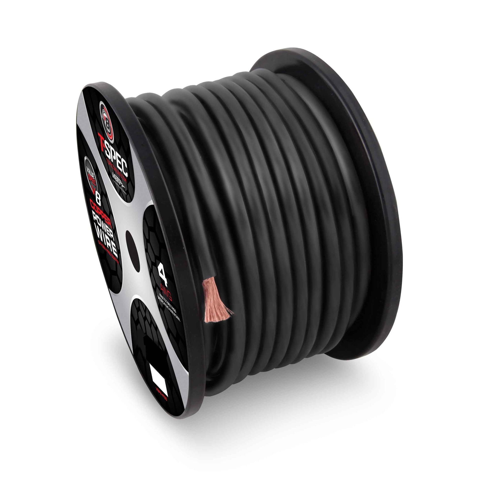 V12 OFC Ground Wire | 4 AWG | 100 ft. | Black