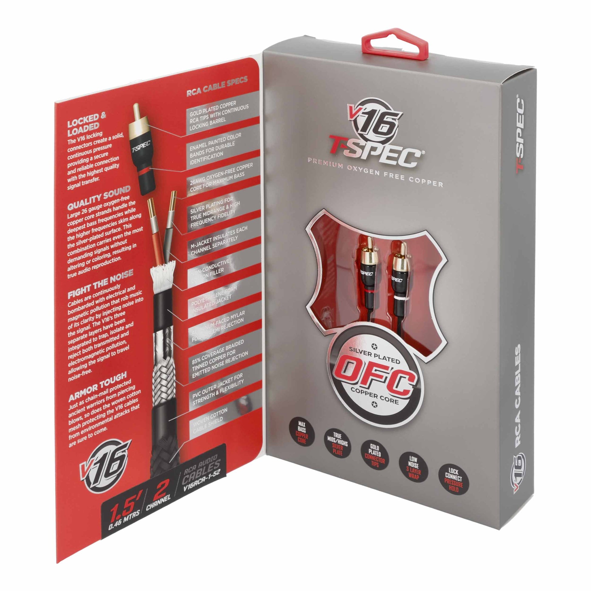 V16 2-Channel RCA Cable | 1.5 ft.