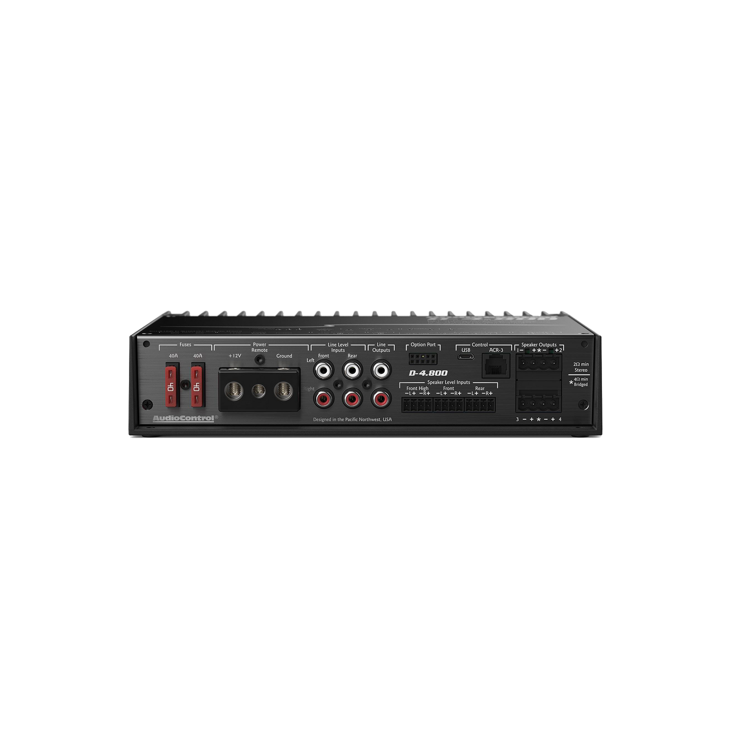 D-4.800 High-Power 4-Channel DSP Matrix Amplifier w/AccuBASS