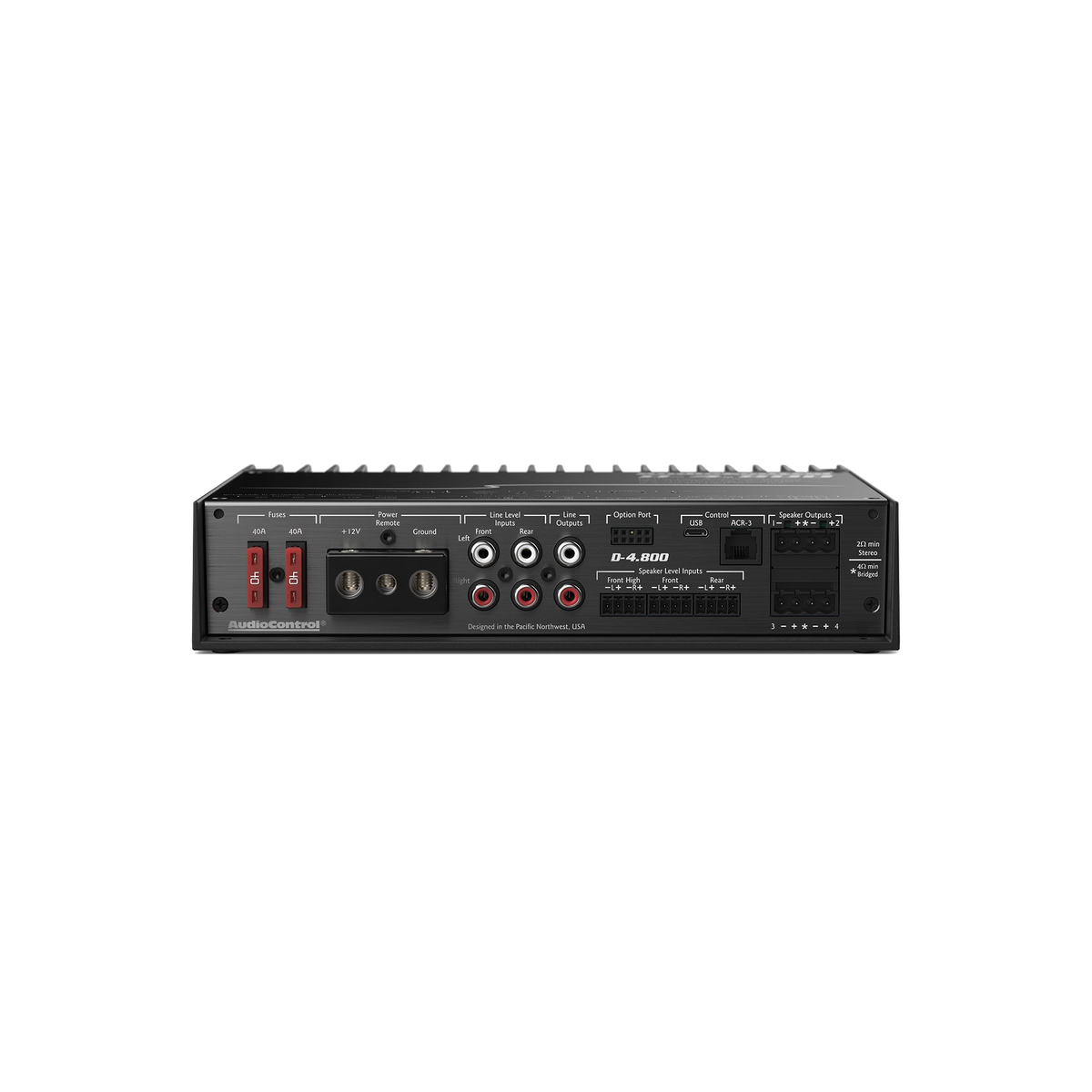 D-4.800 High-Power 4-Channel DSP Matrix Amplifier w/AccuBASS
