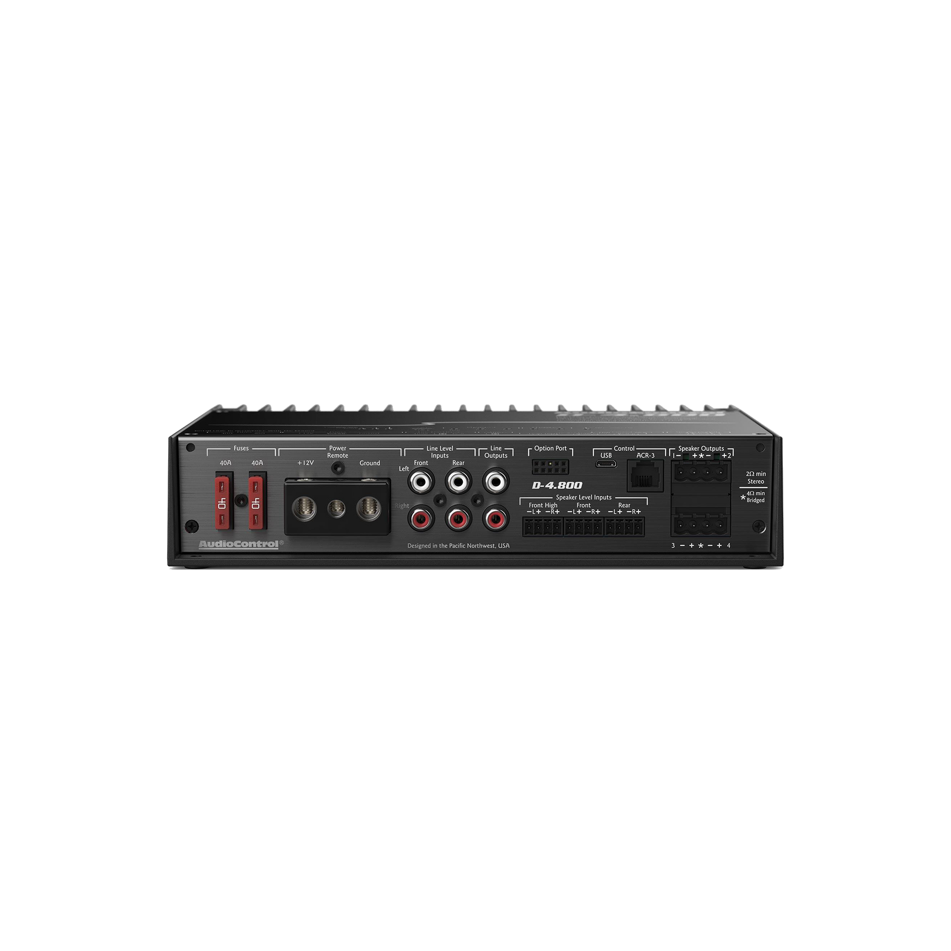D-4.800 High-Power 4-Channel DSP Matrix Amplifier w/AccuBASS
