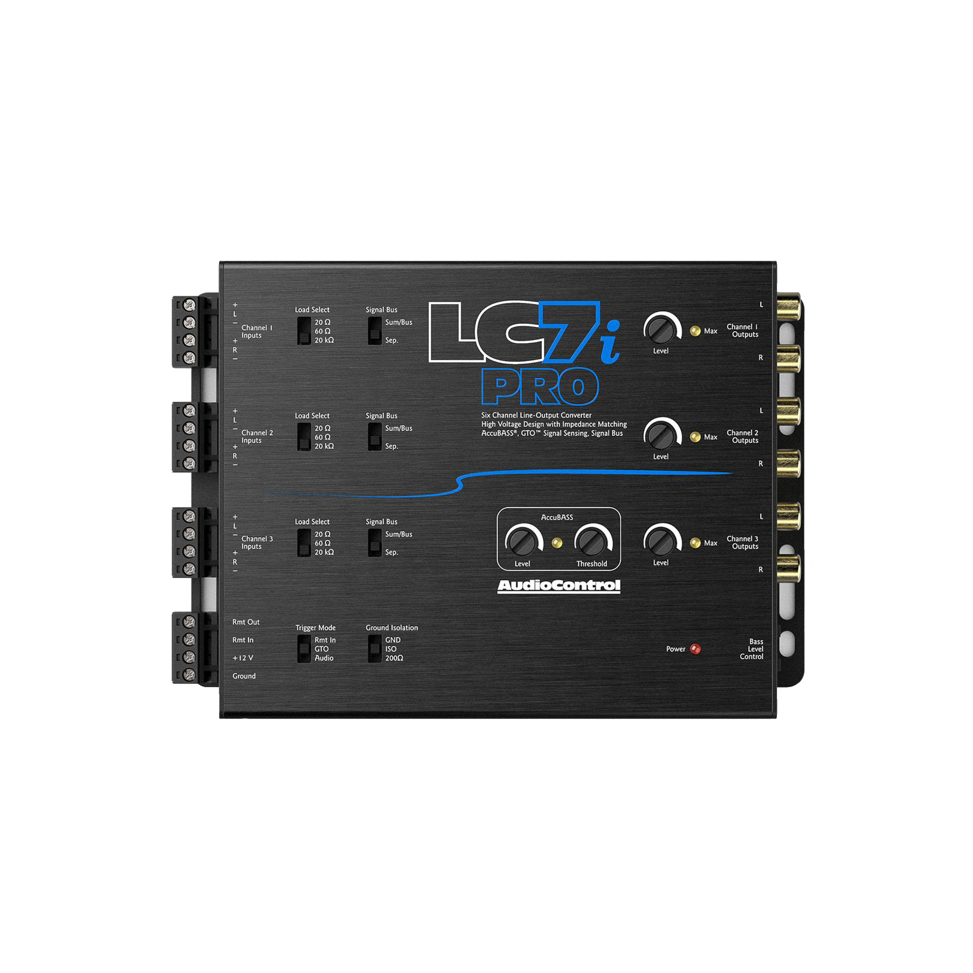LC7iPRO 6-Channel Line Output Converter w/AccuBASS & ACR-1 Remote