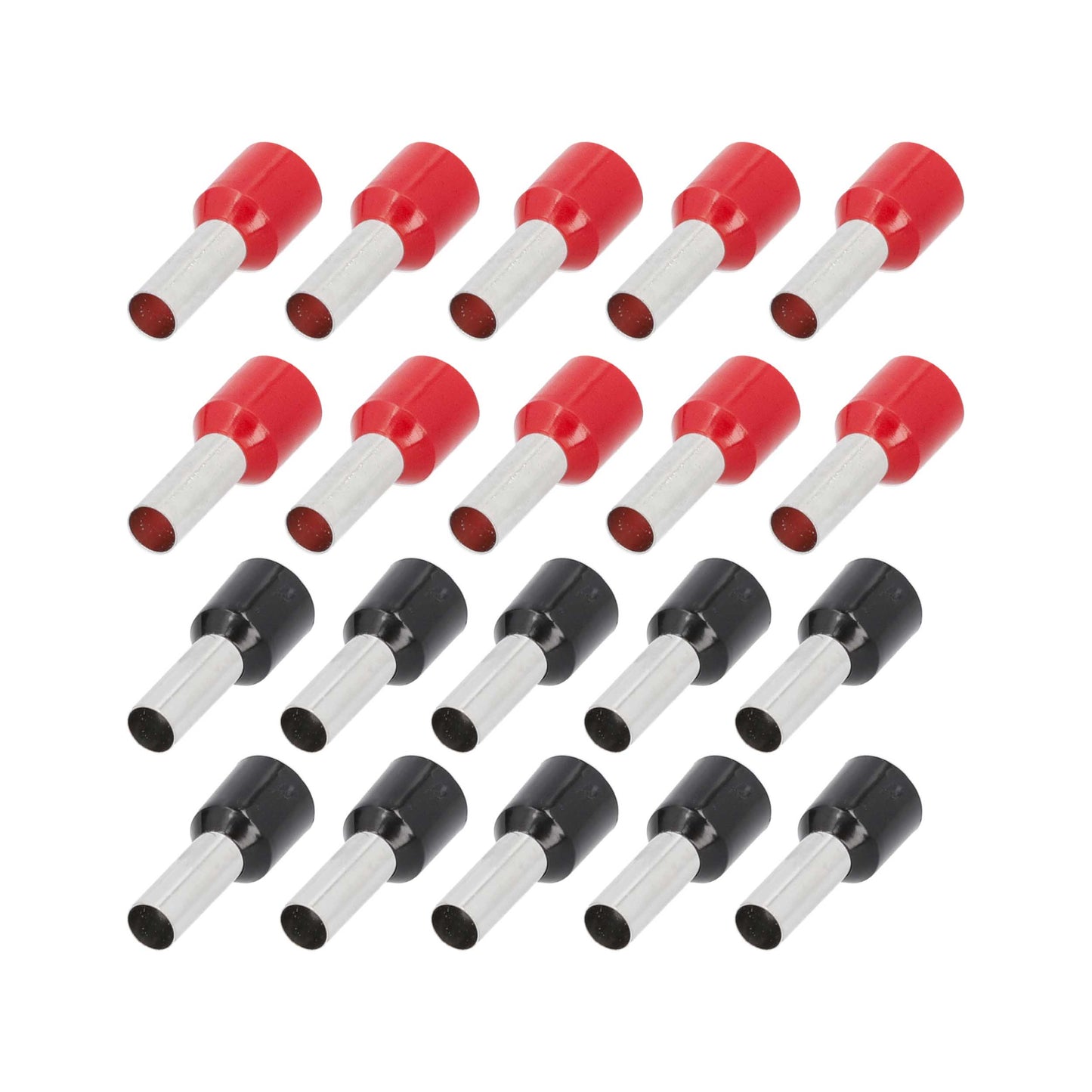 Ferrules Refill Pack | 8GA | Red/Black | 20 Piece