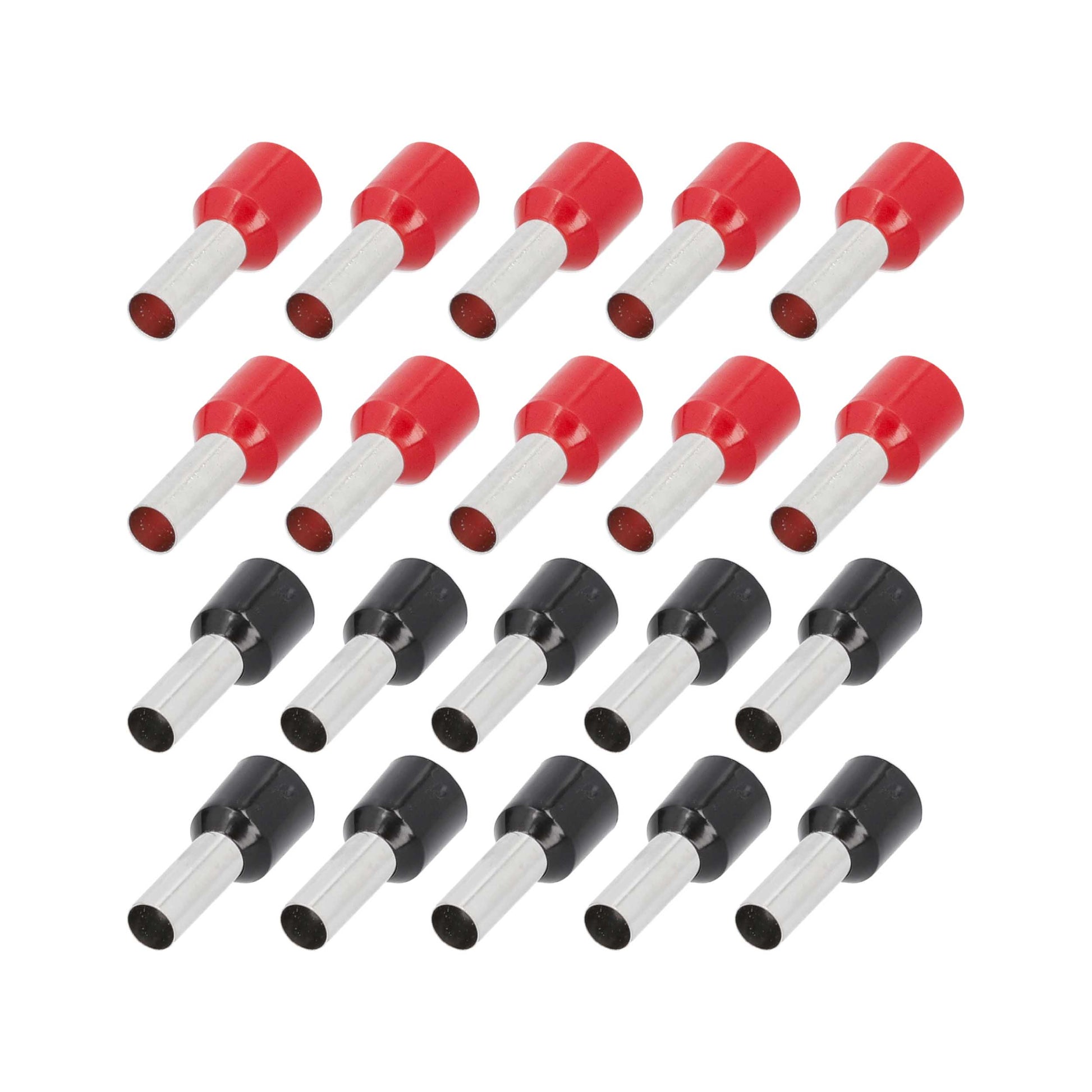 Ferrules Refill Pack | 8GA | Red/Black | 20 Piece