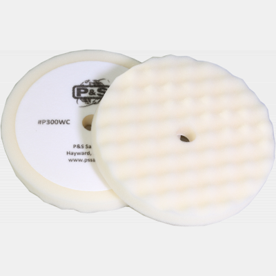 P & S Detail Products Cut Foam Velcro Waffle Pad-White P300WC