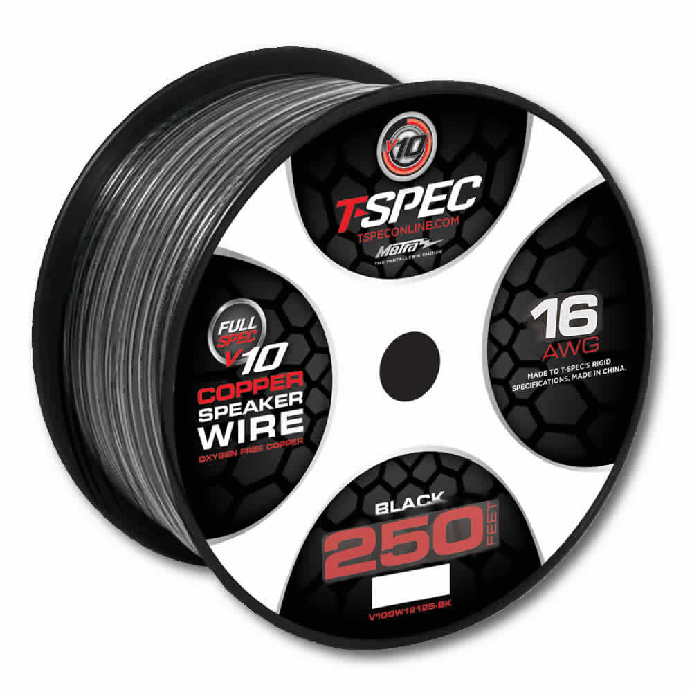 V10 OFC Speaker Wire | 16 AWG | 250 ft. | Black