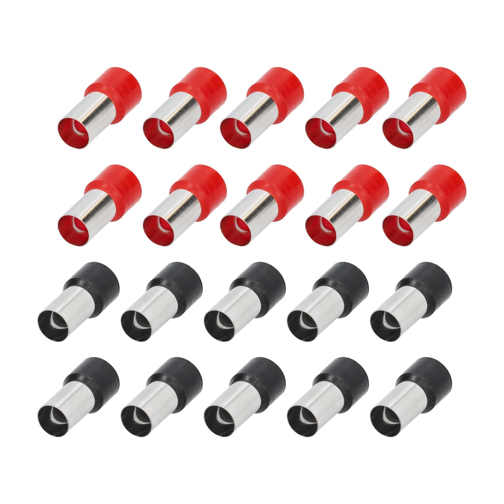 Ferrules Refill Pack | 0/1GA | Red/Black | 20 Piece