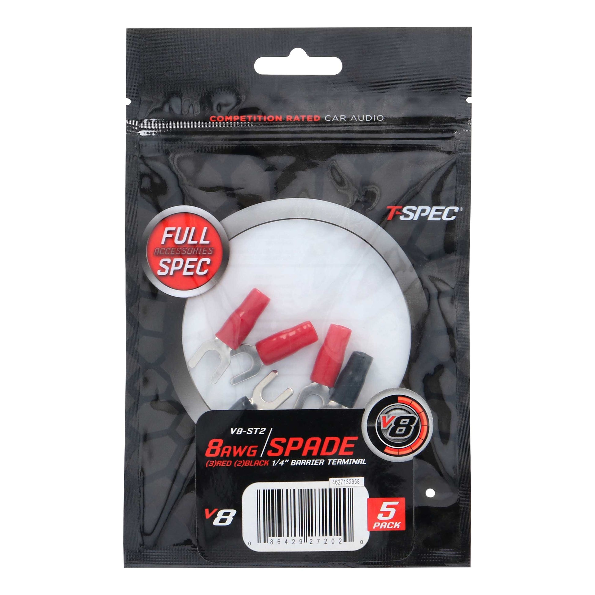 V8 Spade Terminal | 8 AWG | 1/4 in. | 5 Pack