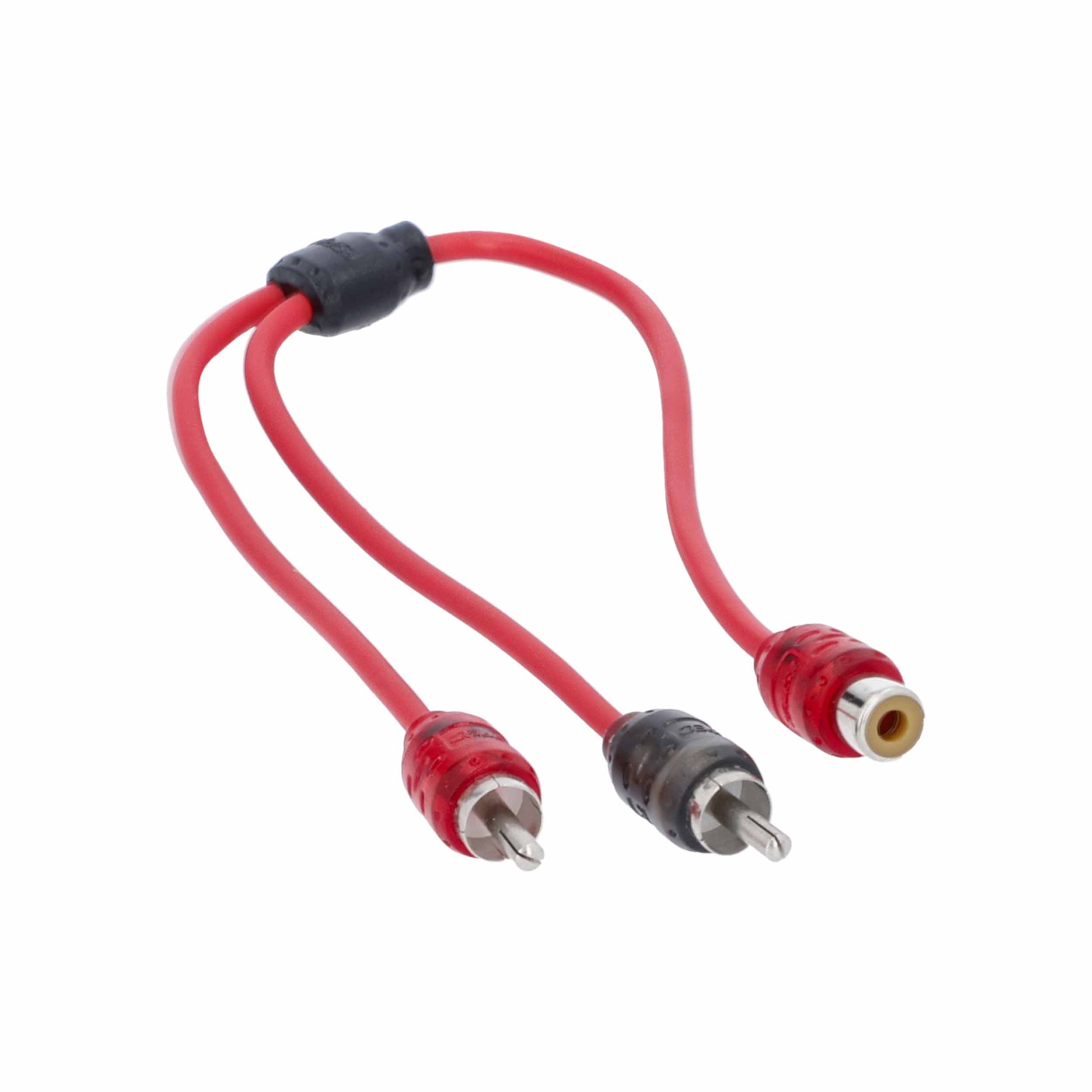 V6 2-Channel RCA Y Cable | 1 Female to 2 Male | 10 in