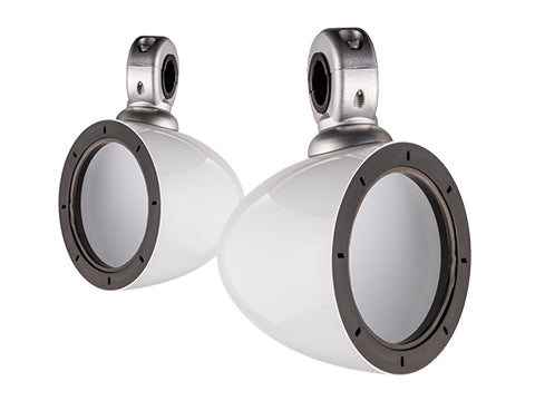 White 4 Inch Empty Enclosure Pair