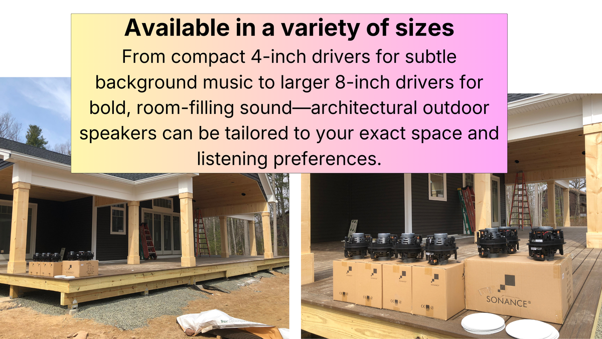 Outdoor structure and architectural speaker product forms