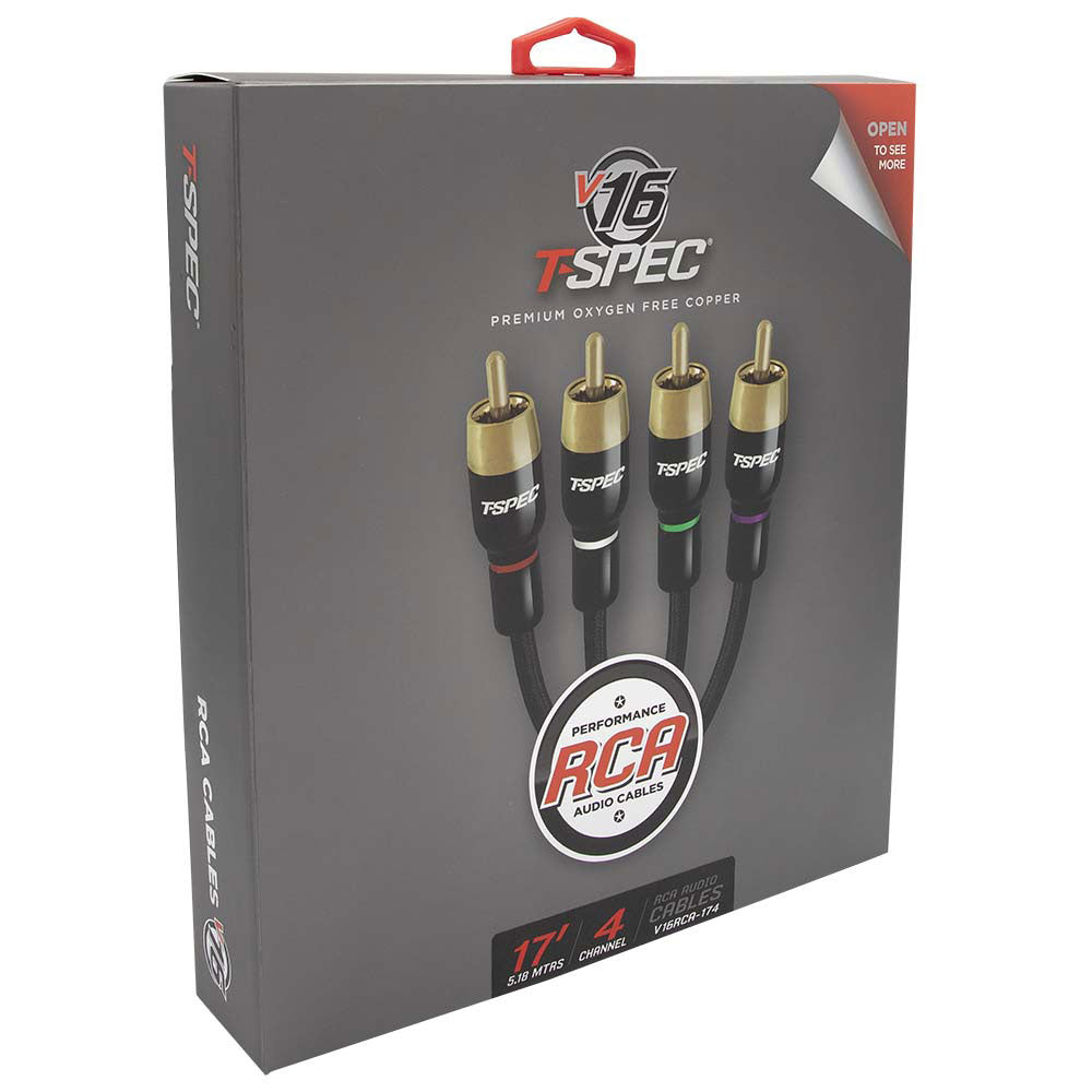 V16 4-Channel RCA Cable | 17 ft.