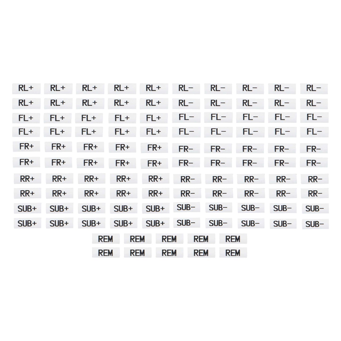 Speaker Wire Heat Shrink Label Refill Pack | 120 Piece