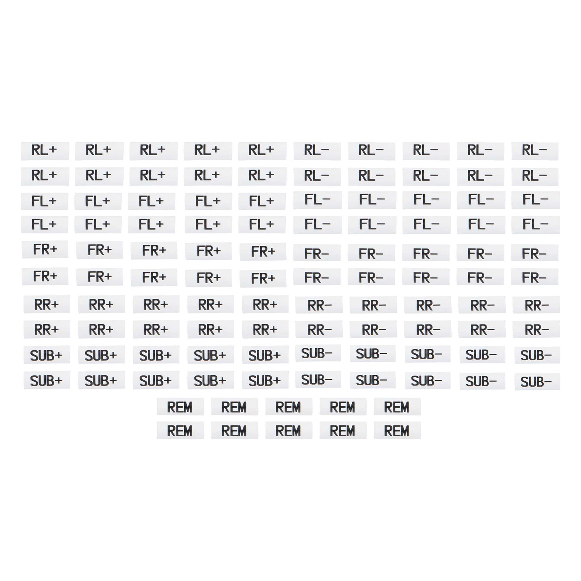 Speaker Wire Heat Shrink Label Refill Pack | 120 Piece
