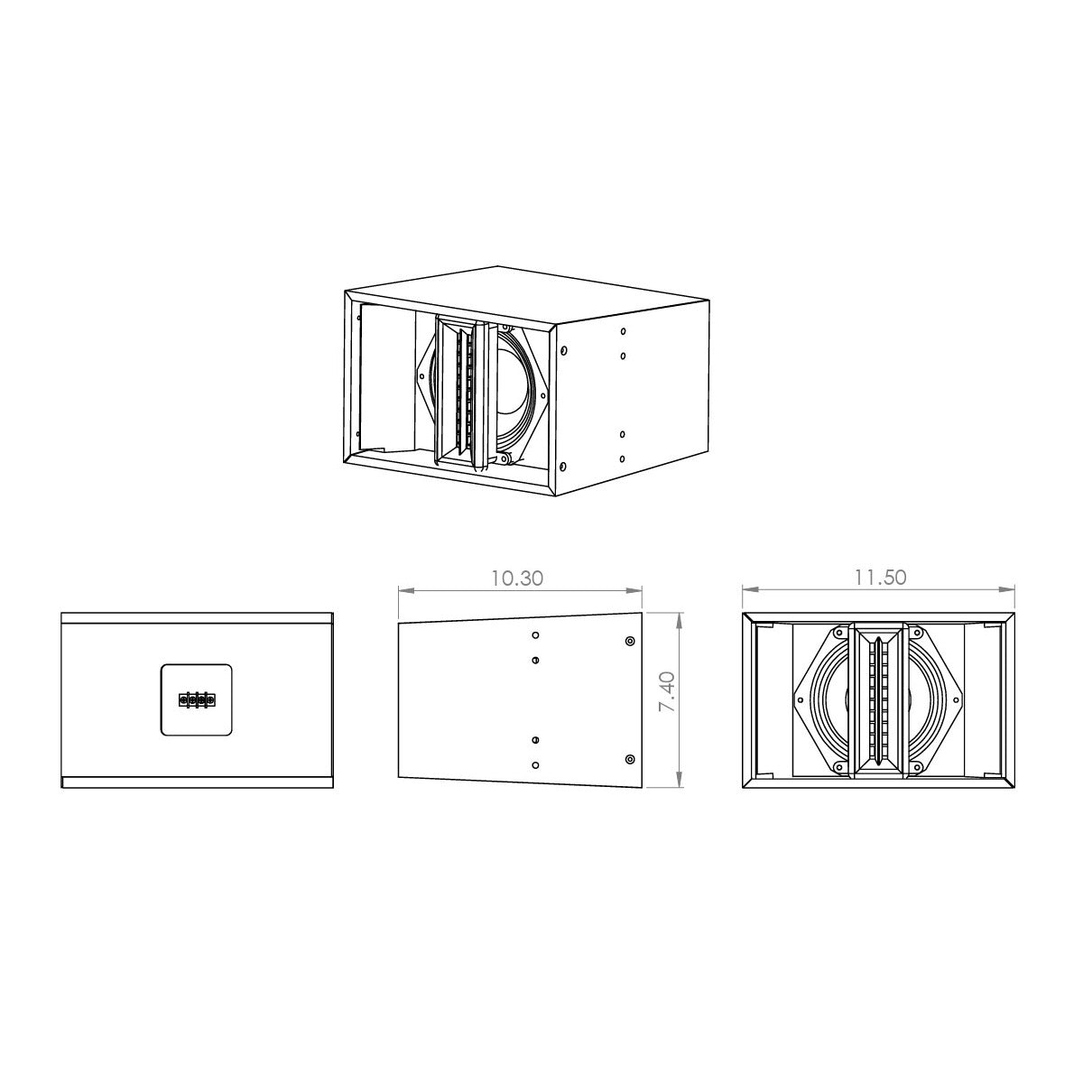 6.5HD-Line Array Outdoor Landscape Speaker 8ohm WHT w-Spike