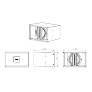 6.5HD-Line Array Outdoor Landscape Speaker 8ohm BLK w-Spike