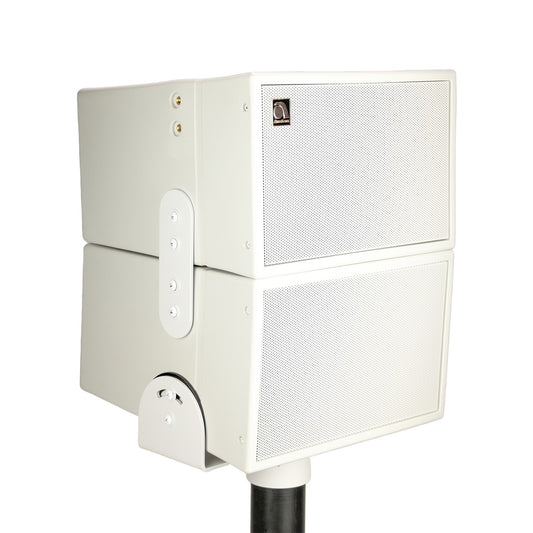 2x 6.5HD-Line Array Outdoor Landscape Spkrs 4ohm WHT w-Spike