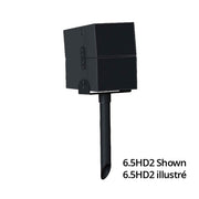 2x 6.5HD-Line Array Outdoor Landscape Spkrs 4ohm WHT w-Spike