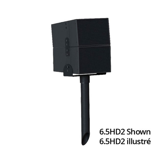 2x 6.5HD-Line Array Outdoor Landscape Spkrs 4ohm BLK w-Spike