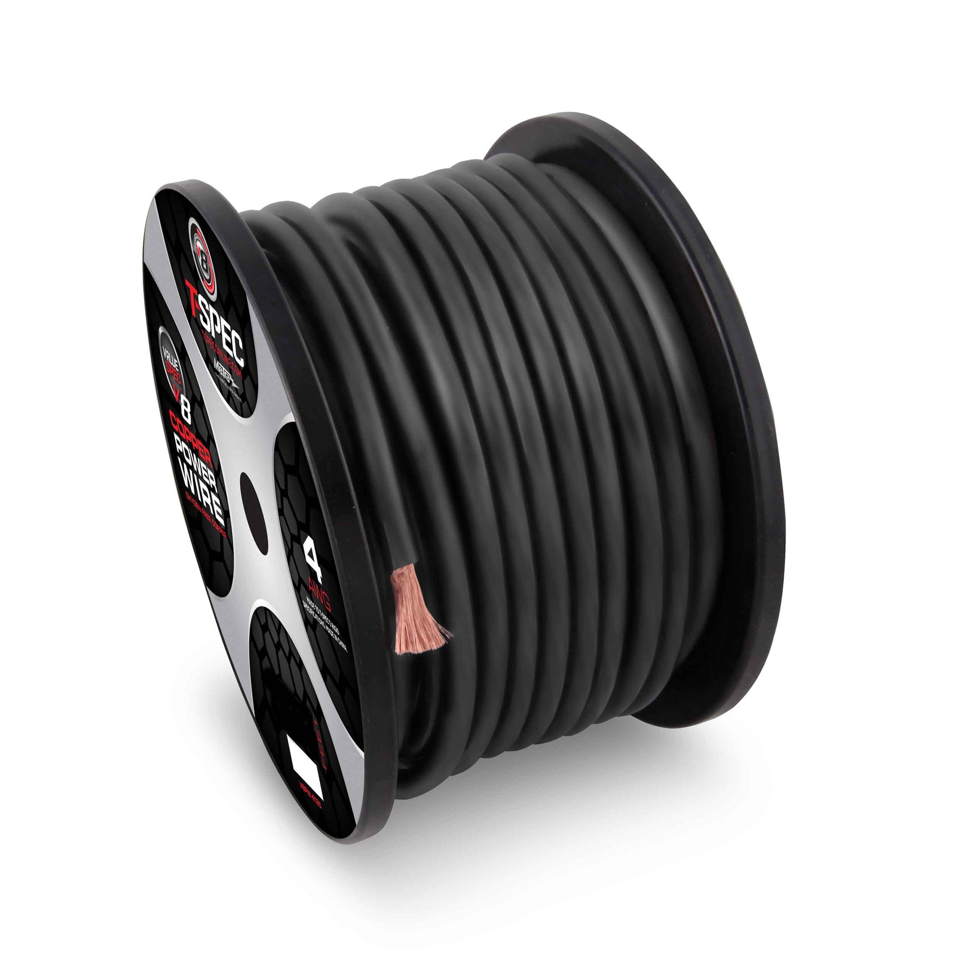 V8GT OFC Power Wire | 1/0 AWG | 50 ft. | Black