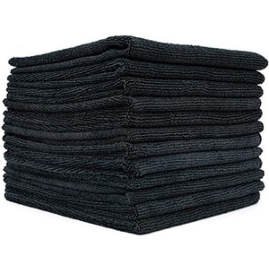 The Rag Company 16 x 16 Standard (300gsm) All-Purpose Terry Towel – BLACK 51616TERRYBLK