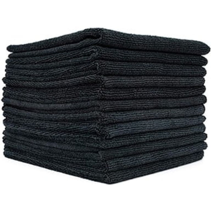 The Rag Company 16 x 16 Standard (300gsm) All-Purpose Terry Towel – BLACK 51616TERRYBLK