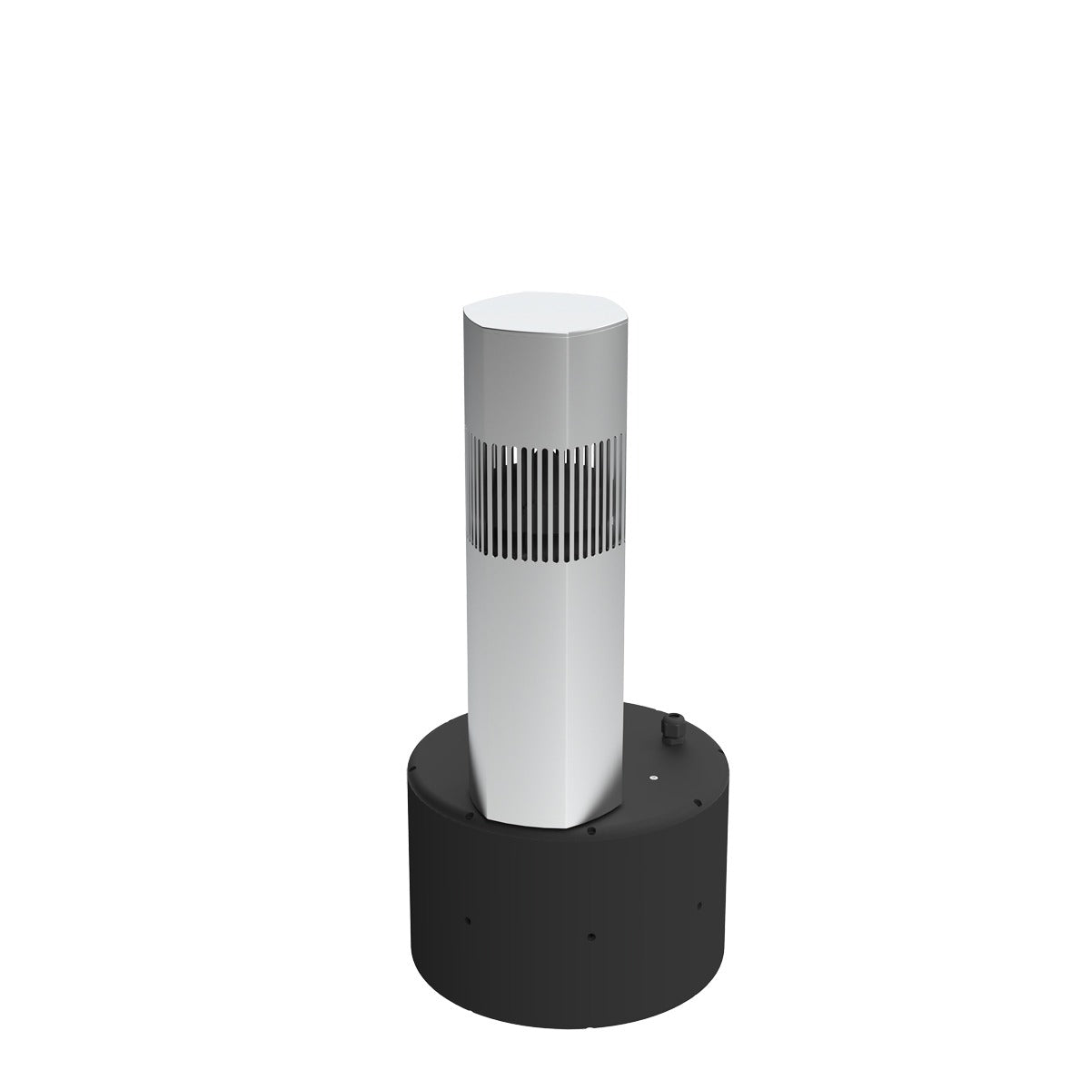 Luxury Bollard Spkr, 6in Sub, 360deg 4.5in 8hm/70v, Silver