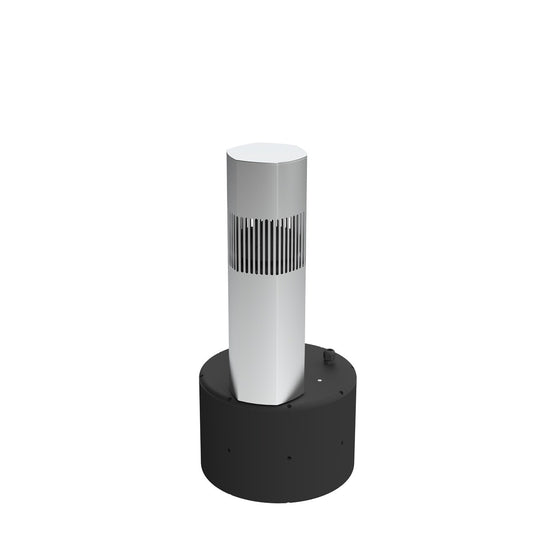 Luxury Bollard Spkr, 6in Sub, 360deg 4.5in 8hm/70v, Silver