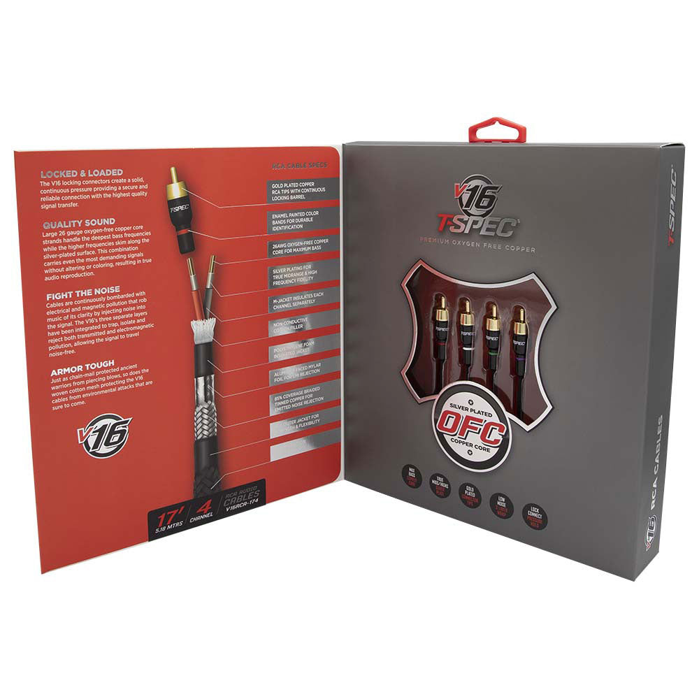 V16 4-Channel RCA Cable | 17 ft.