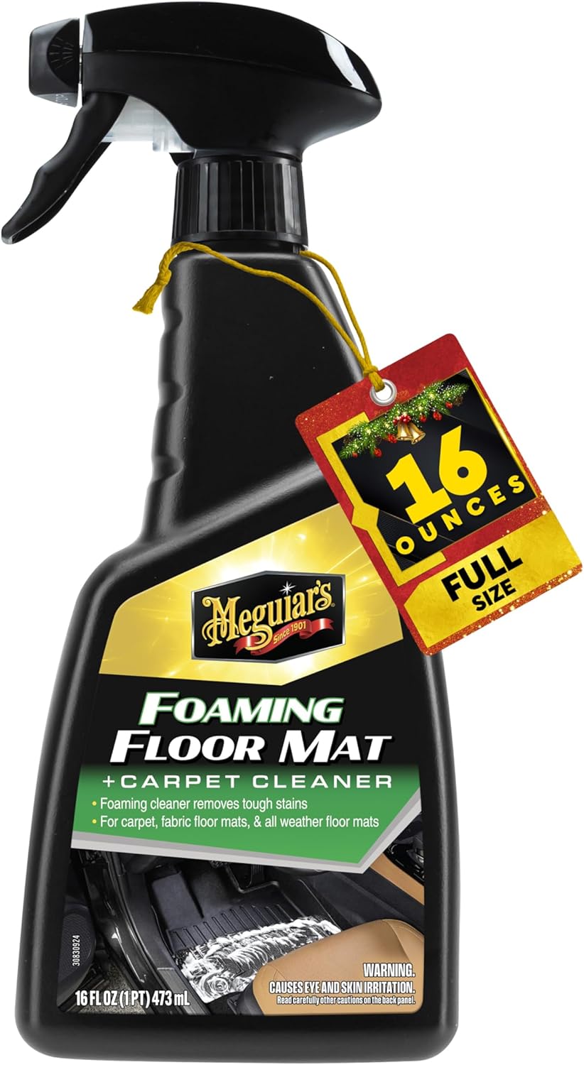 Meguiar's Foaming Floormat and Carpet Cleaner, G262816, 16oz, Spray MEGG262816