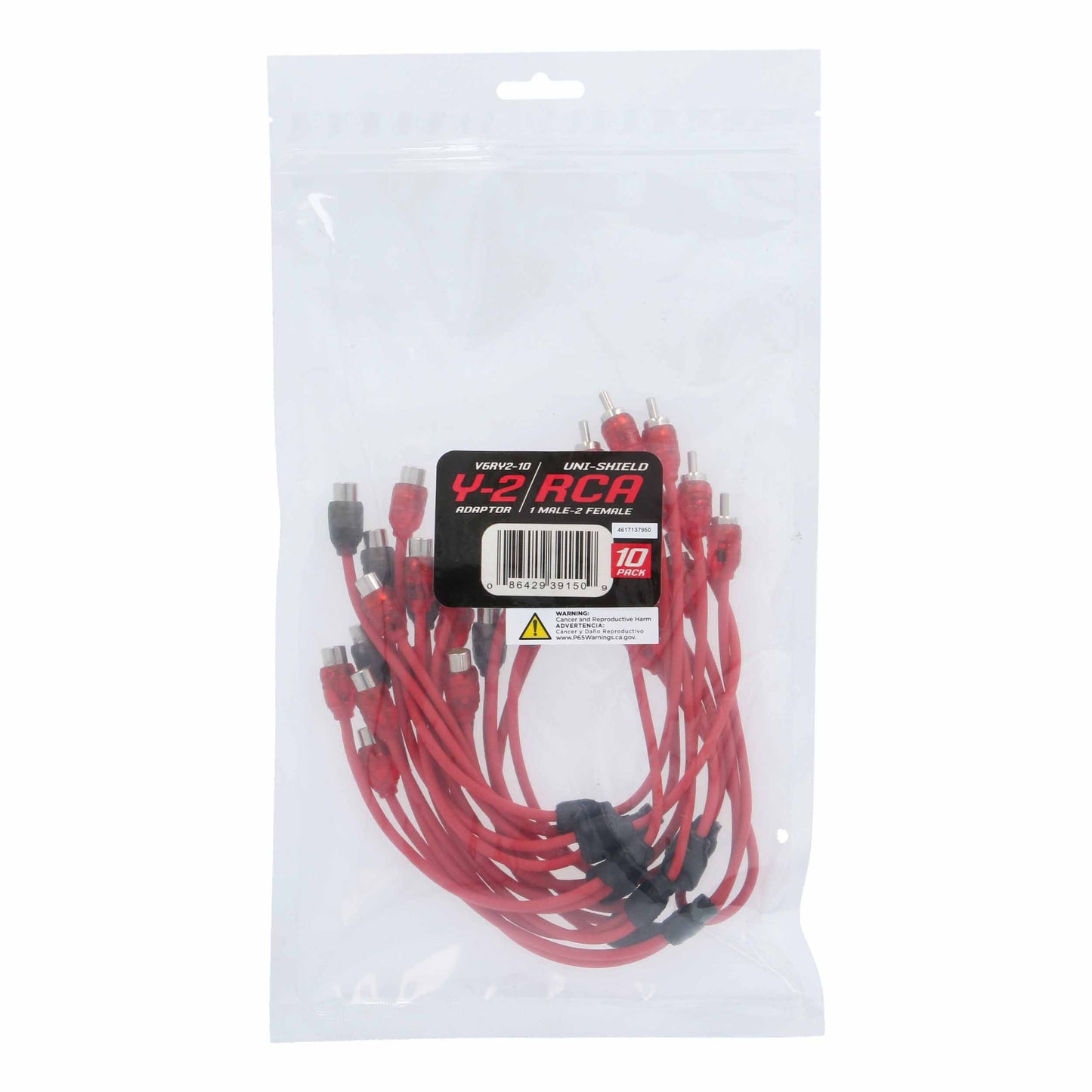 V6 1 Male to 2 Female 2-Channel RCA Y Cable | 10 in.