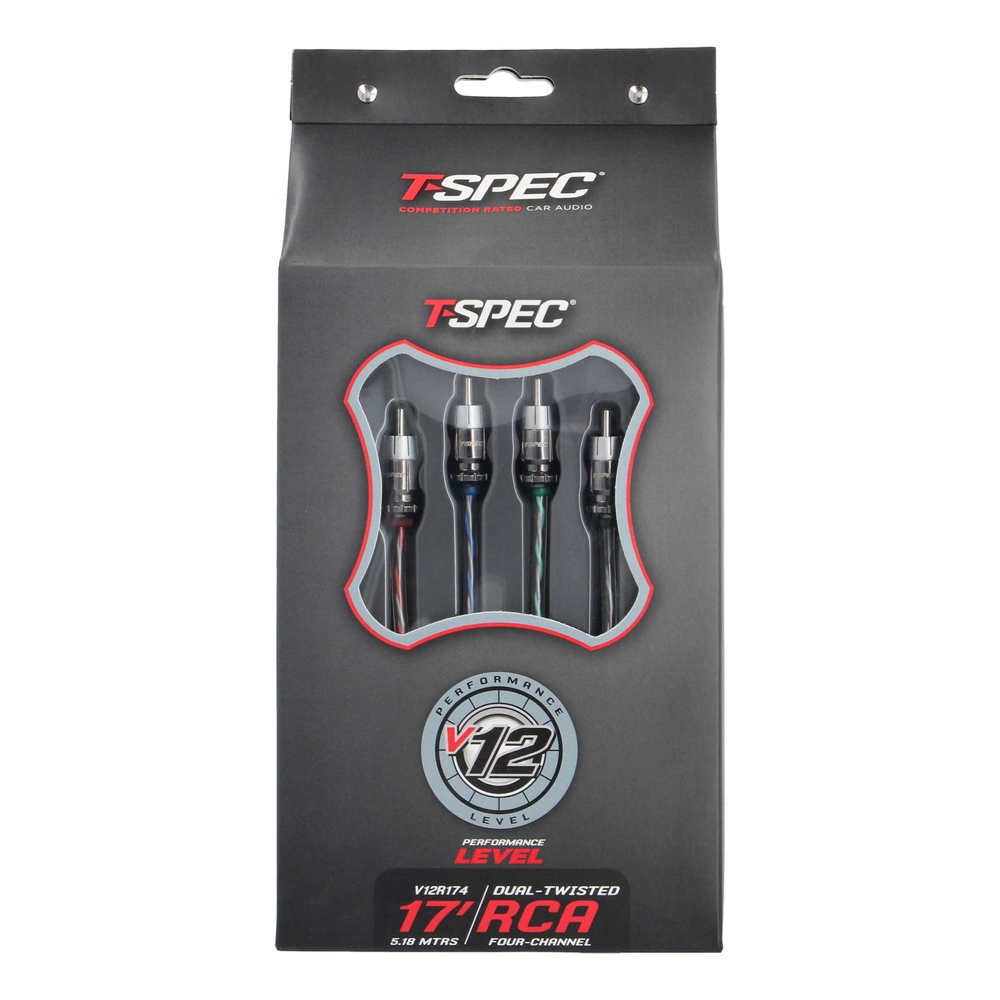 V12 4-Channel RCA Cable | 17 ft.