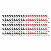 Ferrules Refill Pack | 16/18GA | Red/Black | 100 Piece