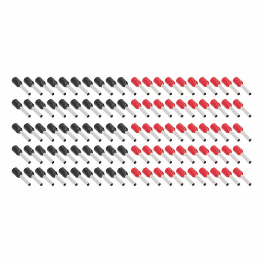 Ferrules Refill Pack | 16/18GA | Red/Black | 100 Piece