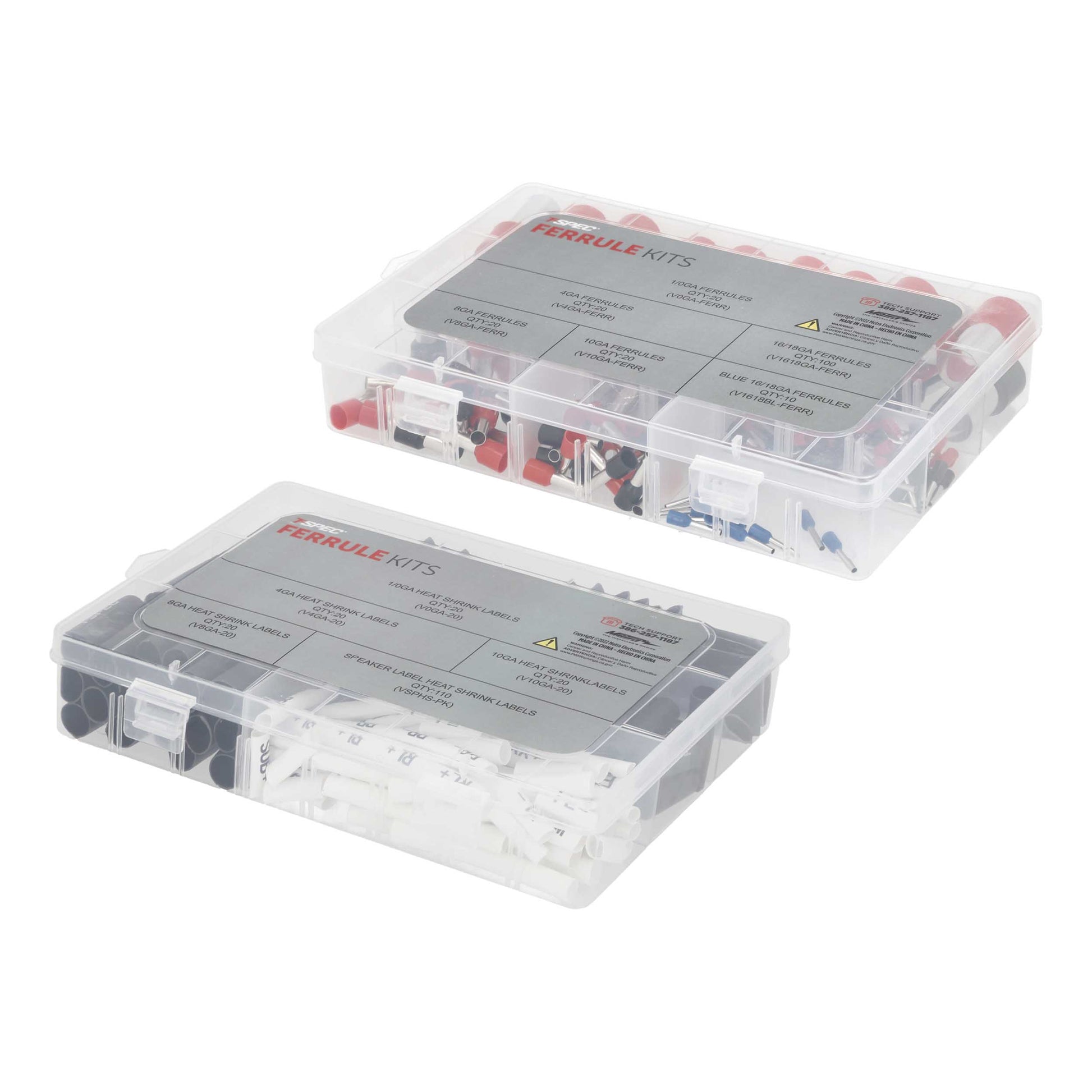 Clean Wire Installation Heat Shrink Label and Ferrule Kit | 380 Piece