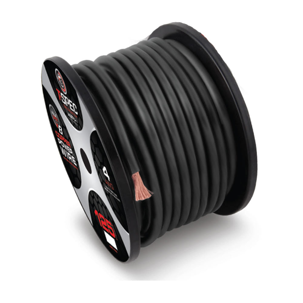 V10 OFC Tinned Ground Wire | 4 AWG | 100 ft. | Black