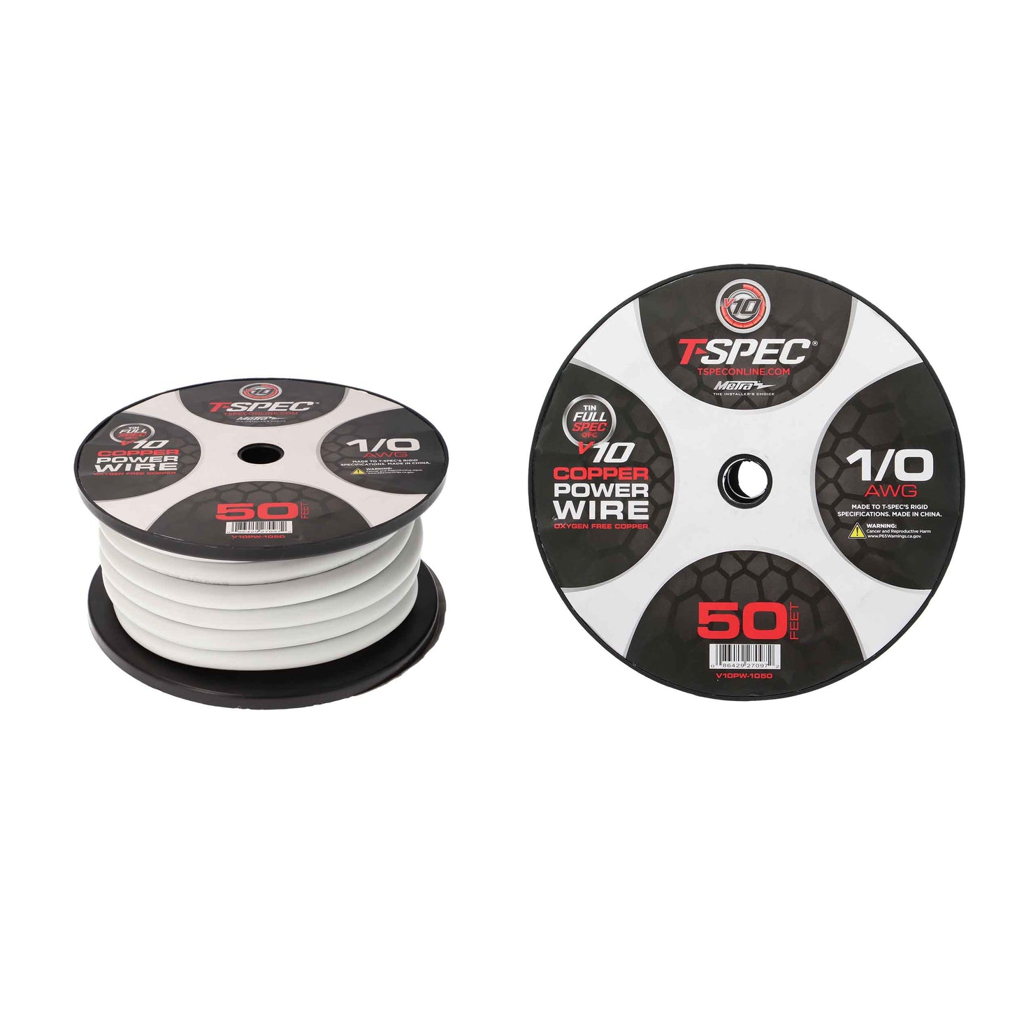 V10 OFC Tinned Power Wire | 1/0 AWG | 50 ft. | Pearl