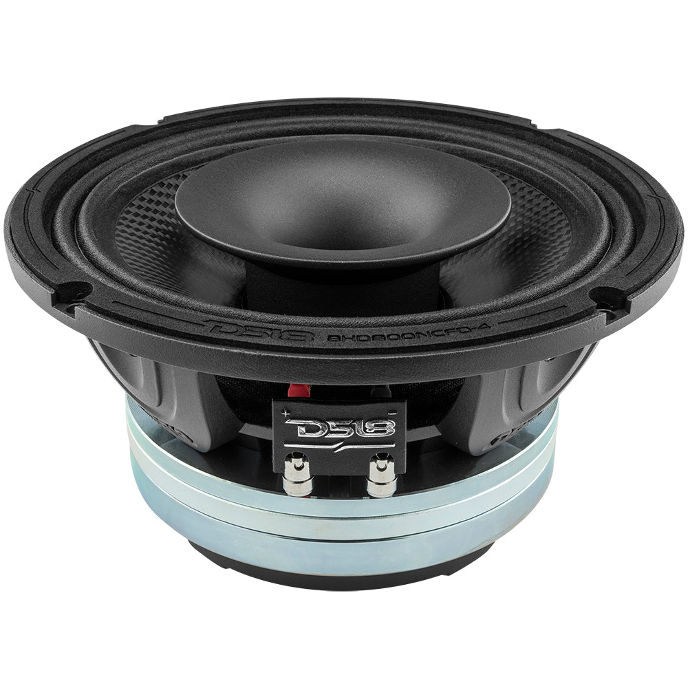 8" Neodymium Coaxial Hybrid Mid-Bass Water resistant Carbon Fiber Cone Loudspeaker with Built-in Driver  400 Watts Rms 4-Ohm
