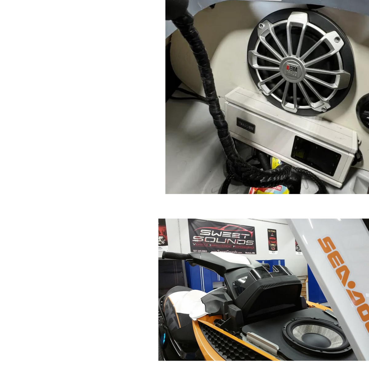 Custom Jet Ski subwoofer installation