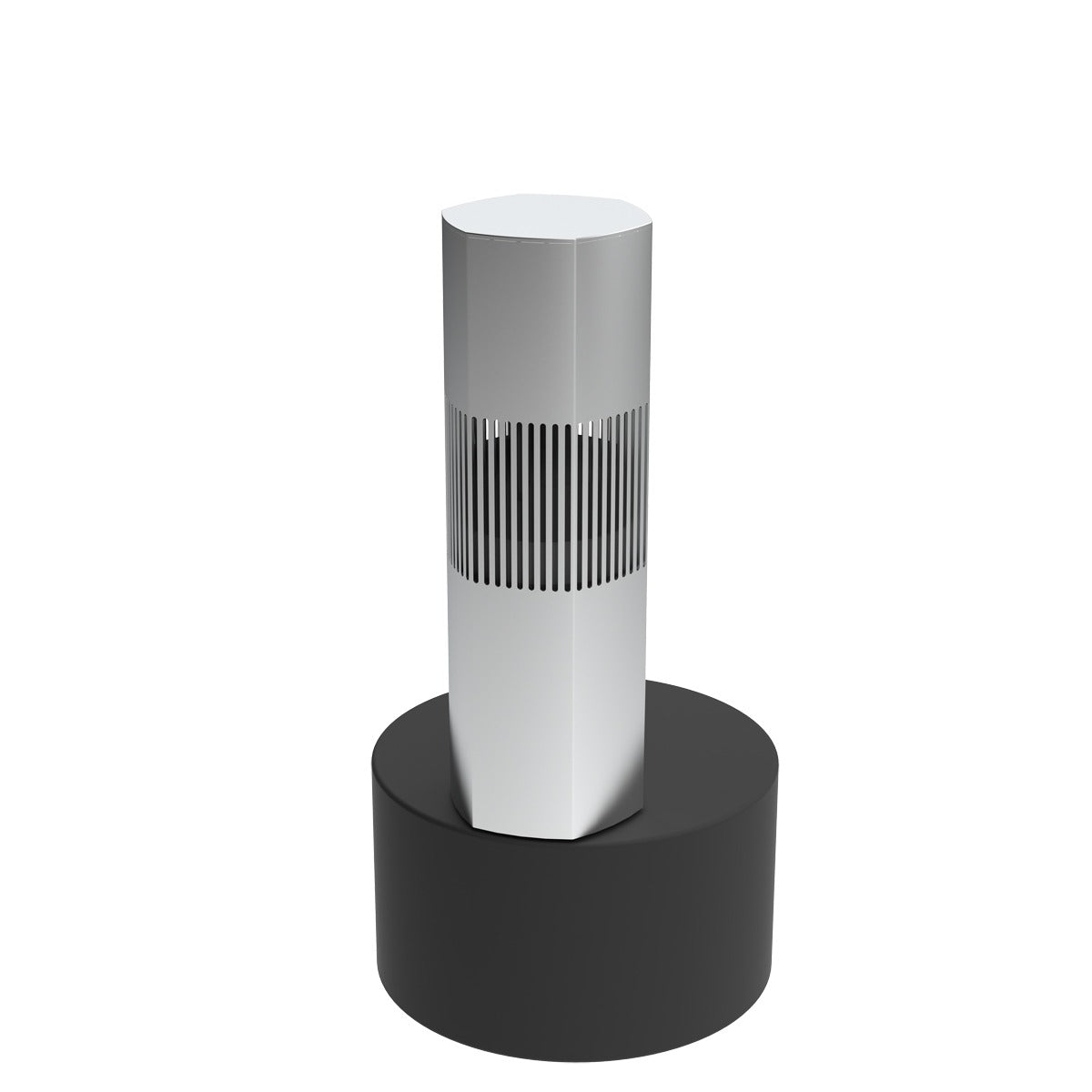 Luxury Bollard Spkr, 8in Sub, 360deg 5.25in 8hm/70v, Silver