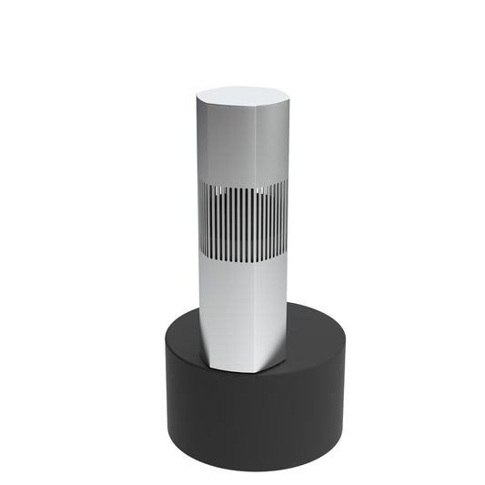 Luxury Bollard Spkr, 8in Sub, 360deg 5.25in 8hm/70v, Silver