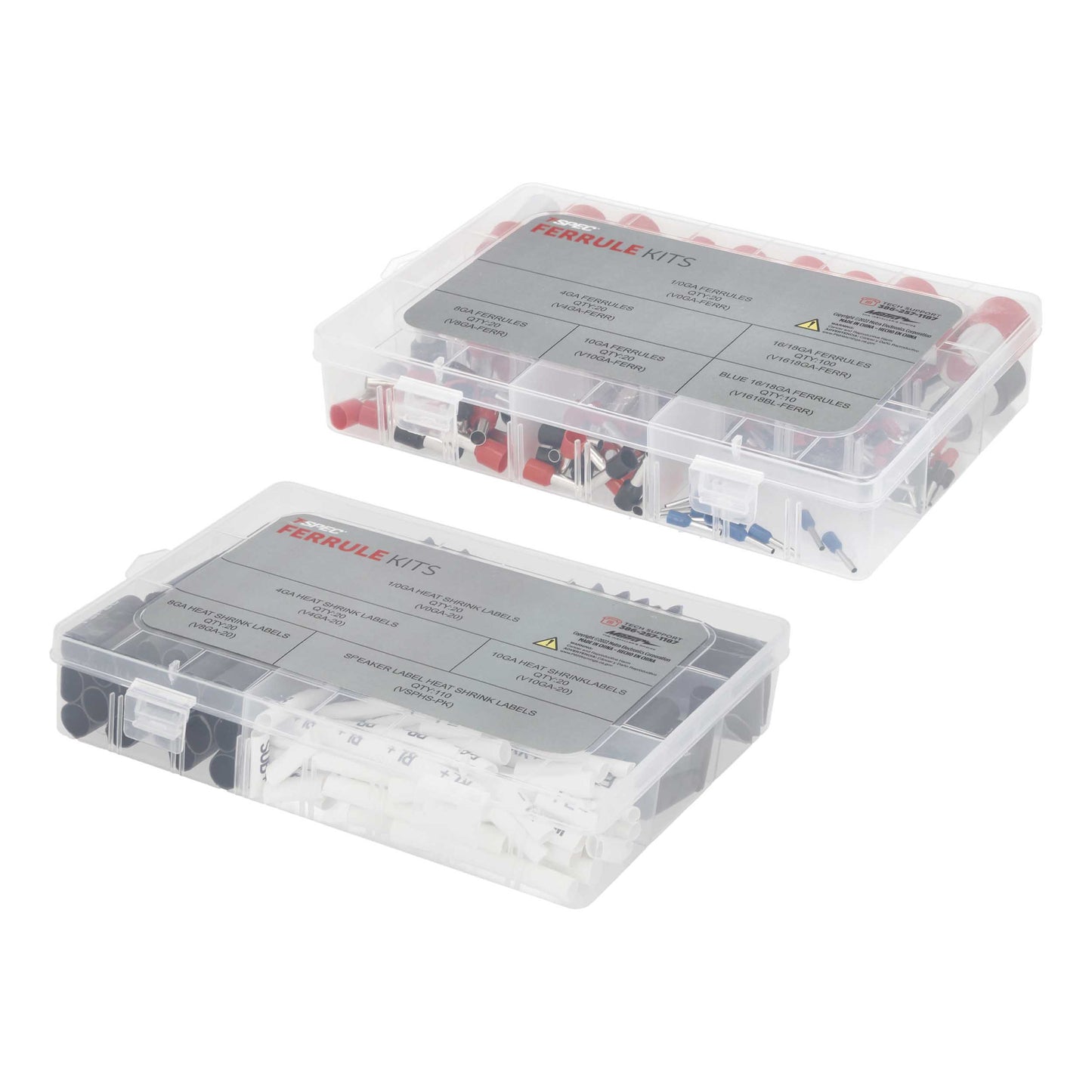 Clean Wire Installation Heat Shrink Label and Ferrule Kit | 380 Piece