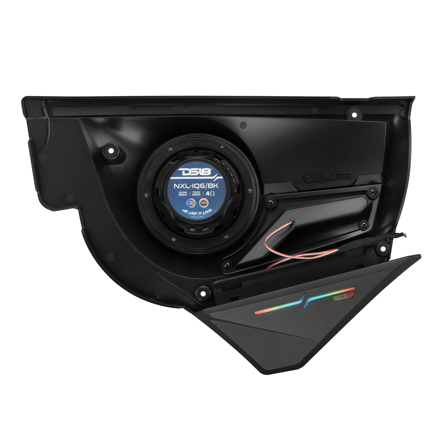 Can-Am Maverick X3 Front Door Speaker Panels with 6.5" NXL-IQ6/BK and Digital LED Lighting