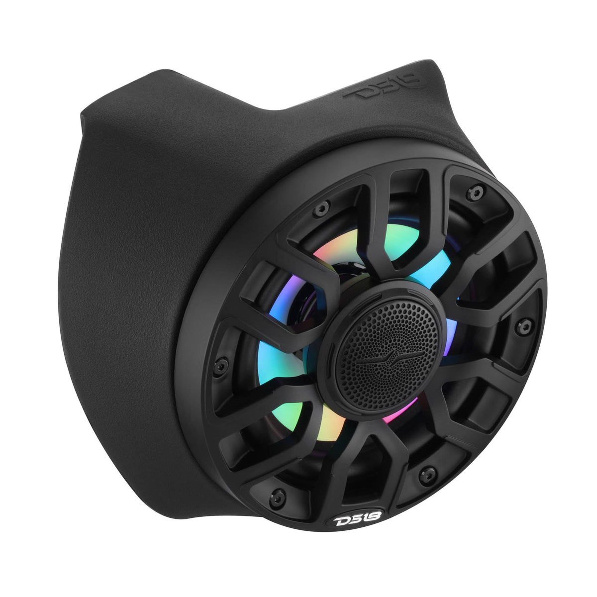 Can-Am Maverick X3 Rear B-Pillar Speaker Pods Loaded with (2) NXL-IQ6/BK Coaxial Speakers with LED Lights