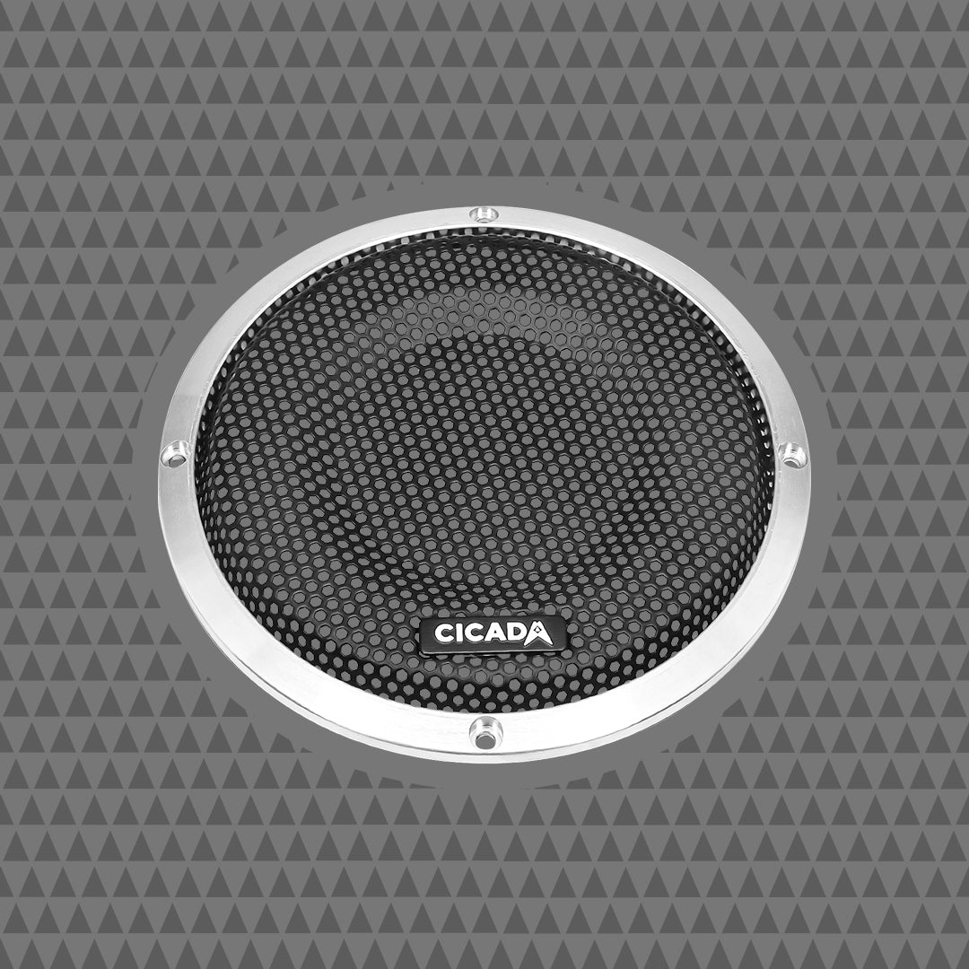 CBG65FR 6.5″ Flush Style Grill – Rings RAW, Grill Powder Coat Black