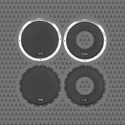 6.5-INCH LIP STYLE BILLET GRILLES – RINGS RAW, BLACK INSERT – PAIR