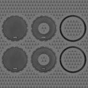 8-INCH FLUSH STYLE BILLET GRILLES – BLACK ALUMINUM RINGS -PAIR