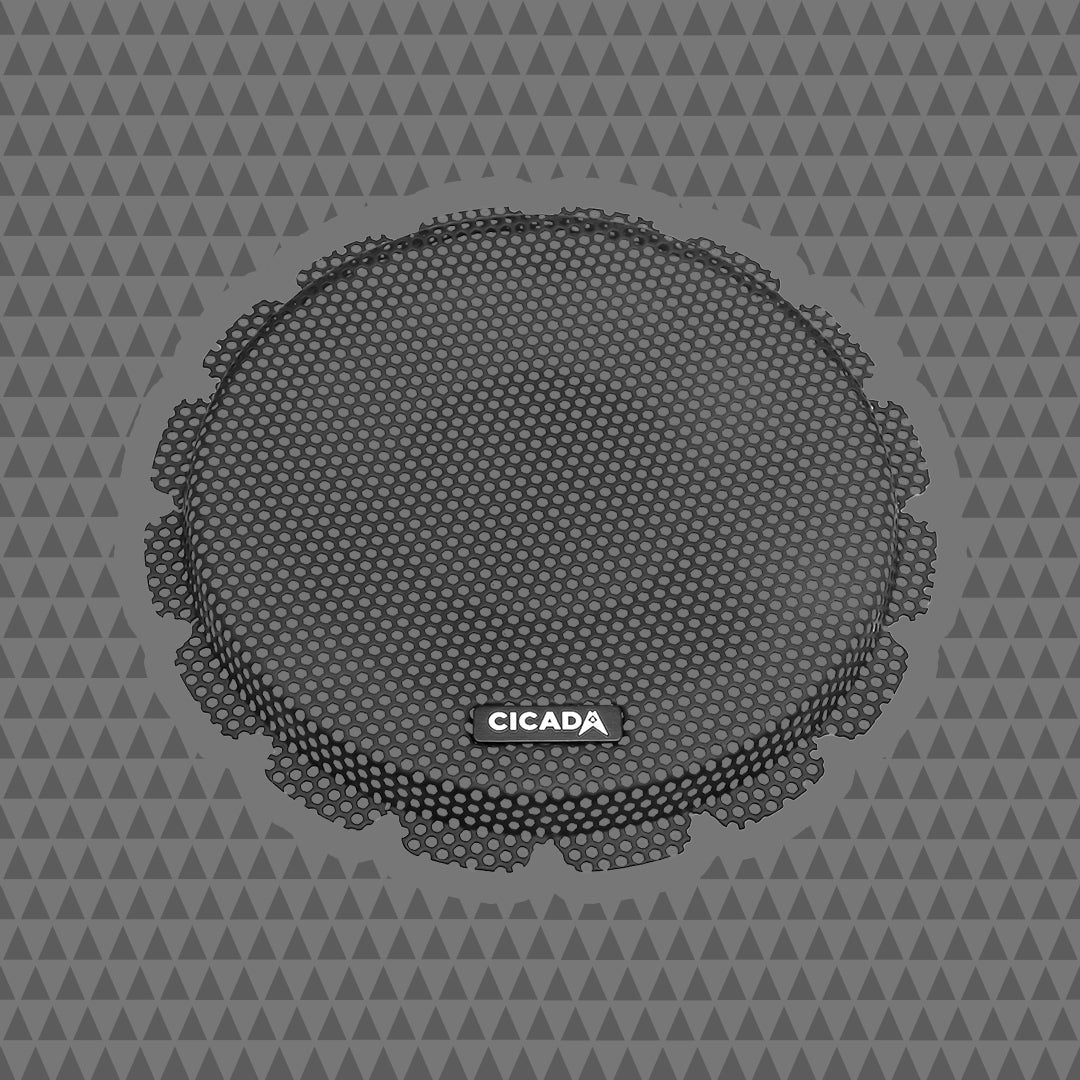 8-INCH FLUSH STYLE BILLET GRILLES – BLACK ALUMINUM RINGS -PAIR