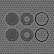 8-INCH LIP STYLE BILLET GRILLES – BLACK ALUMINUM RINGS – PAIR