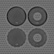 8-INCH LIP STYLE BILLET GRILLES – BLACK ALUMINUM RINGS – PAIR